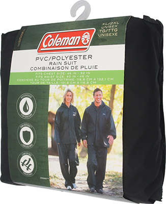 Coleman Heavy-duty .35mm PVC/Polyester Rain Suit